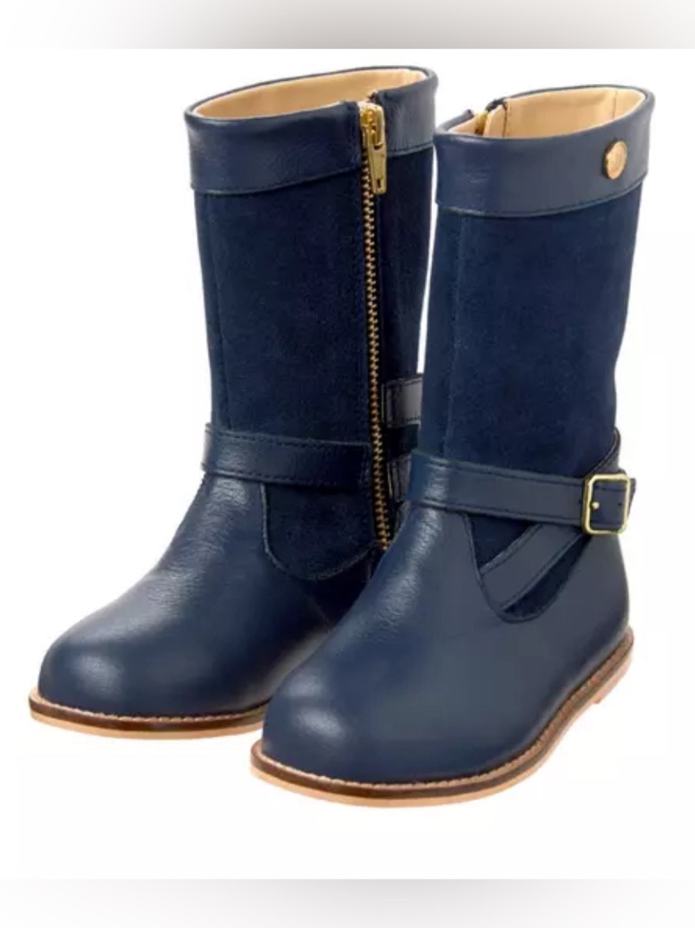 Janie and Jack Navy Leather Riding Boots SZ 13 Equestrian Preppy Classic Tall